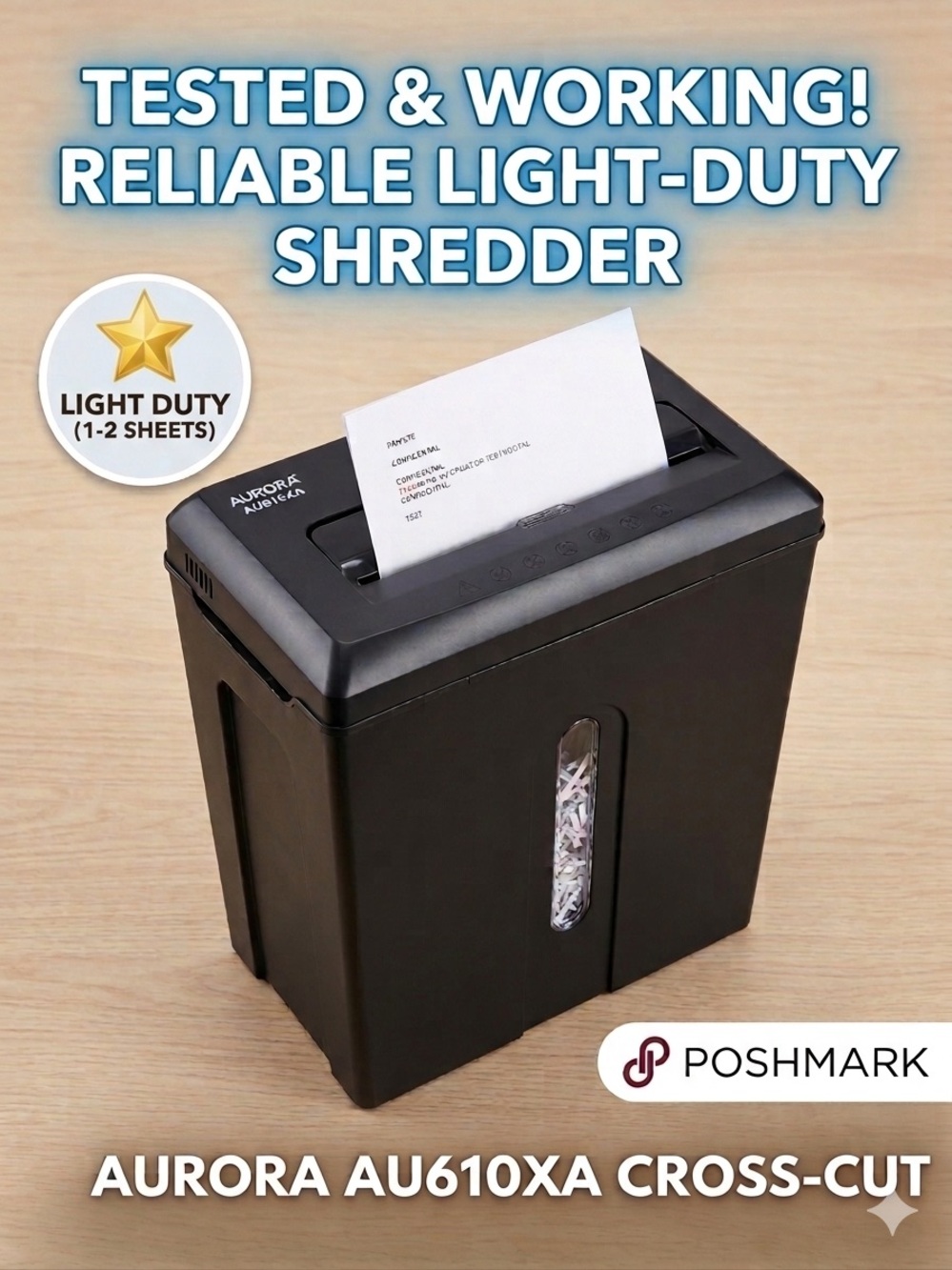 Aurora AU610XA Light Duty Cross-Cut Paper Shredder